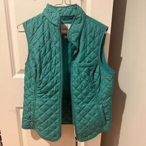 Van Heusen women's green zip vest, medium